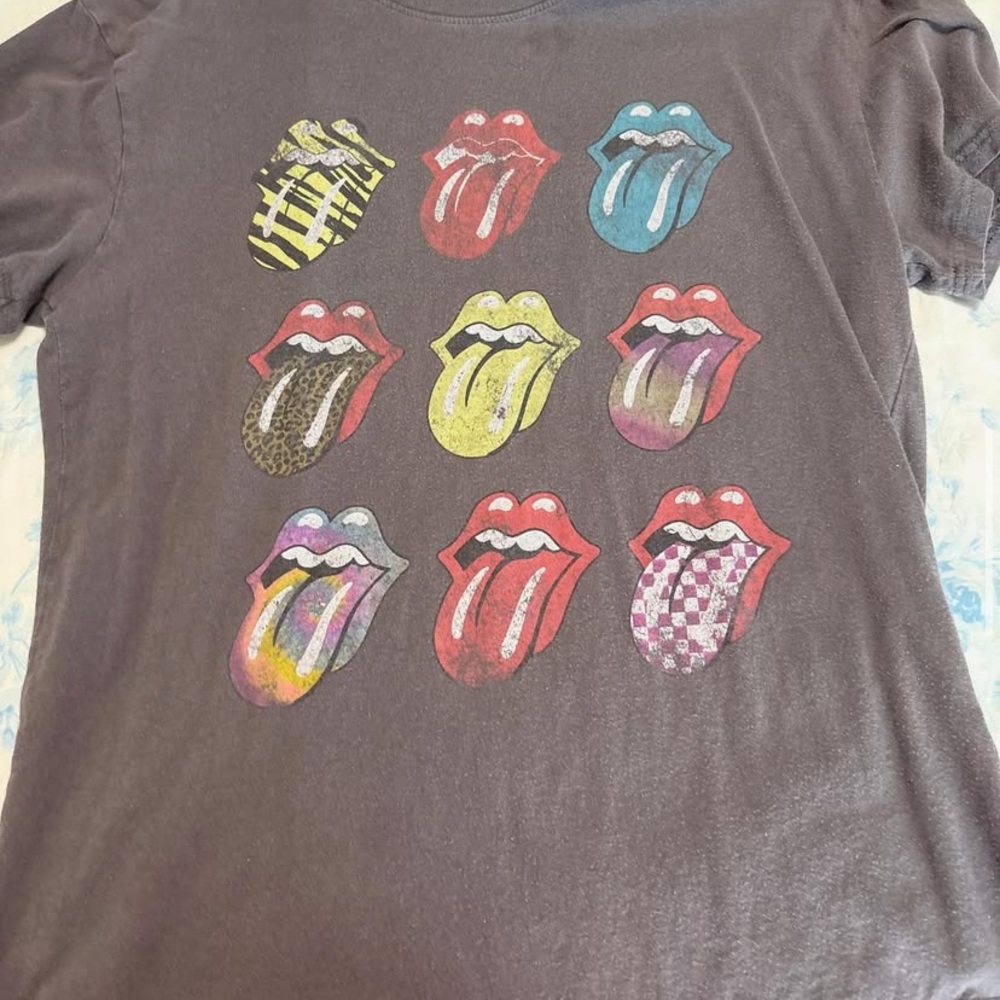 Target Graphic Tee with Colorful Tongue Design